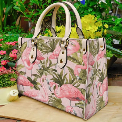 Pink Bird Flamingo Purse Tote Bag Handbag For Women
