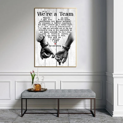 Personalized Valentine Day Gifts For Couple - Poster Prints - We're A Team PANPT0012