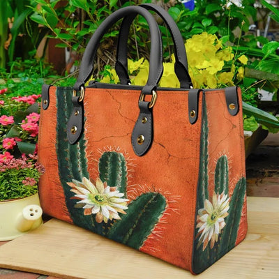 Desert Cactus Flower Purse  Tote Bag Handbag For Women