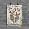 Personalized I Choose You Buck And Doe Gift Poster