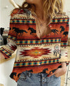Native American Unique Women Casual Shirt PANCAS047