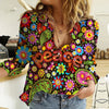 Peace Hippie Colorful Women Casual Shirt PANCAS032