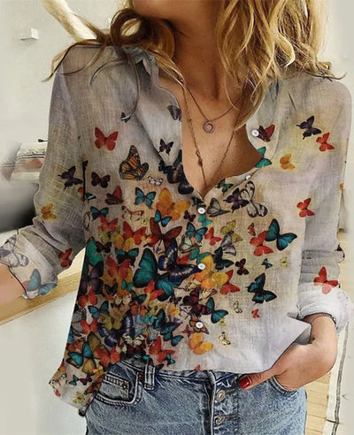 Beautiful Butterfly Unique Unique Women Casual Shirt