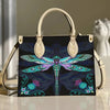 Colorful Floral Dragonfly Purse Tote Bag Handbag For Women