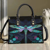 Colorful Floral Dragonfly Purse Tote Bag Handbag For Women