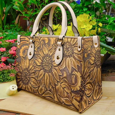 Floral Sunflower Purse Tote Bag Handbag For Women