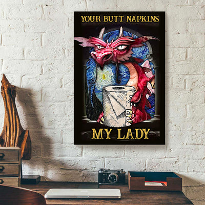Your Butt Napkins My Lady Dragon Canvas Prints PAN14152
