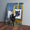 Black Cat Painting A Panther Vertical Canvas Prints PAN03210