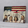 Native American Flag The Original Founding Fathers Canvas Prints Home Decor