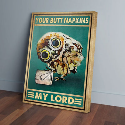 Your Butt Napkins My Lord Owl Canvas Prints PAN07645