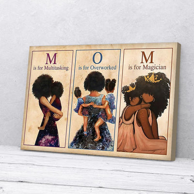 African American Women Mom Definition Daughter Canvas Wall Art PAN21694