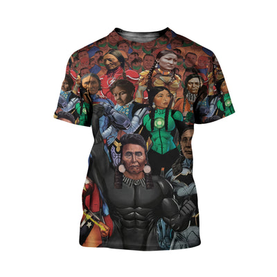 Super Heroes Native American 3D Tshirt