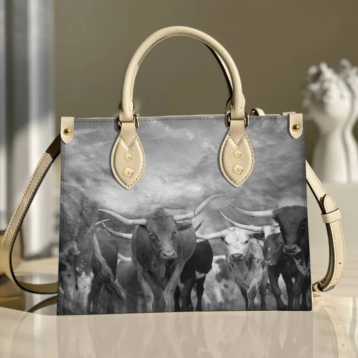 Cowhide Dairy Cow Purse Tote Bag Handbag For Women PANLTO0058 - Bestiewisdom